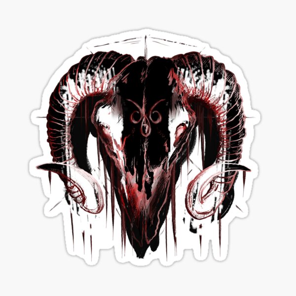 Infernal Metal Skull Sticker