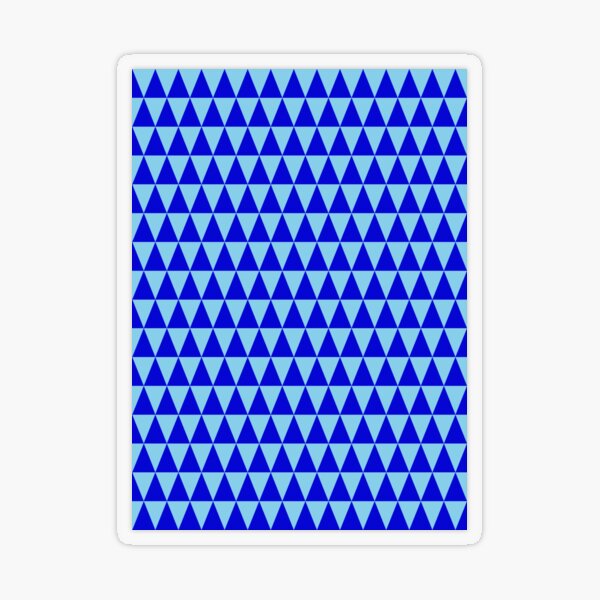 Blue Triangles Transparent Sticker