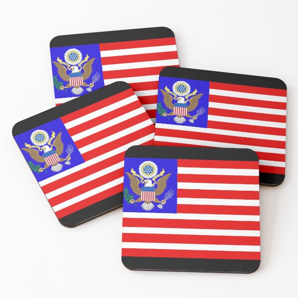 Item preview, Black USA coat of arms flag designed and sold by AidanMDesigns.