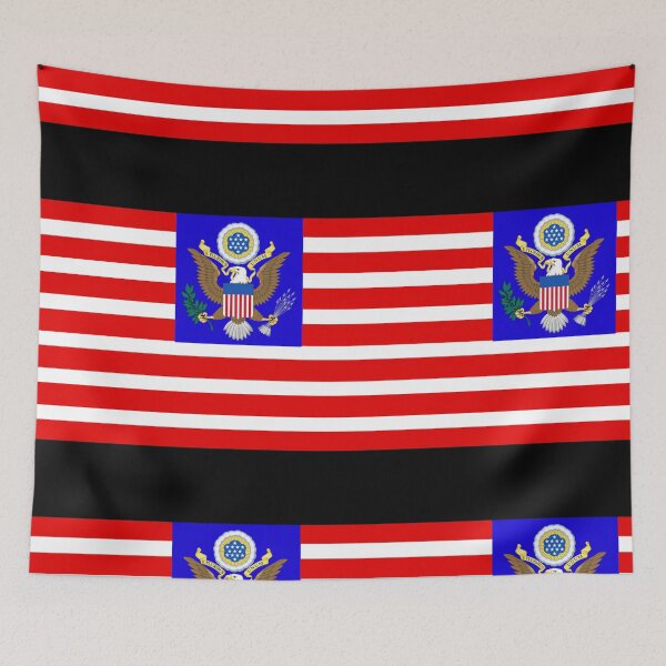 Item preview, Black USA coat of arms flag designed and sold by AidanMDesigns.