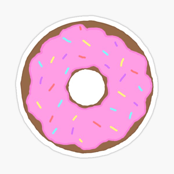 Pink Donut Sticker, Rhinestone Stickers