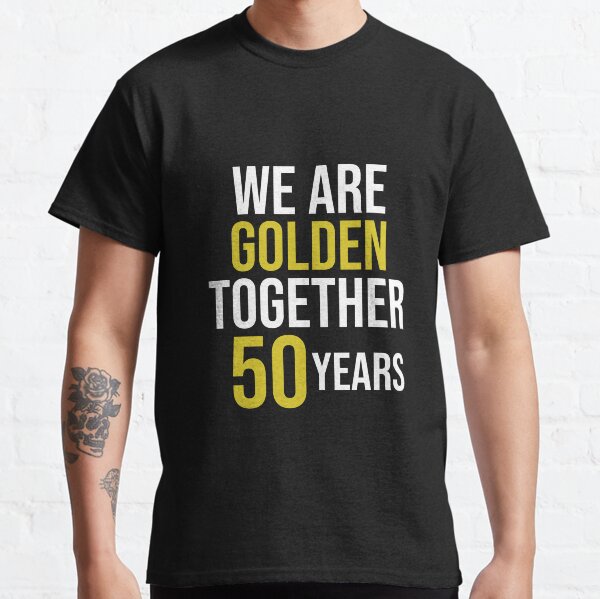 Camisa romántica de regalo de aniversario de bodas número 50 para parejas Camiseta clásica