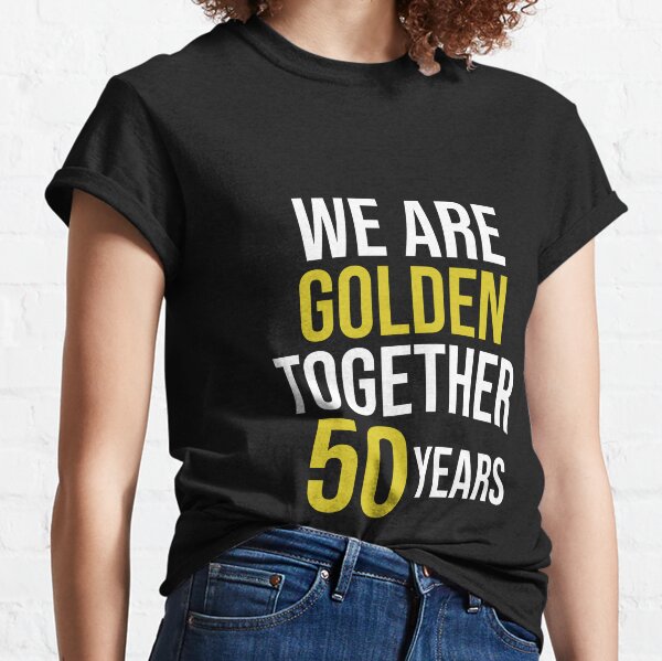 Camisa romántica de regalo de aniversario de bodas número 50 para parejas Camiseta clásica