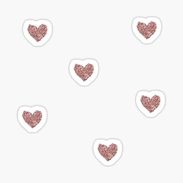 multiple pink glitter hearts Sticker