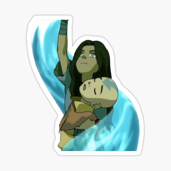 Katara Carries Aang Out Of Catacombs Avatar Sticker For Sale By Blueeyes374 Redbubble
