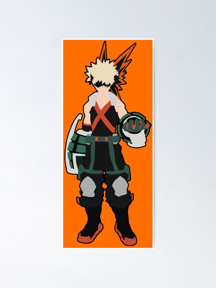 "Minimalist Katsuki Bakugou" Poster by KornerArt | Redbubble