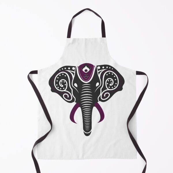 Item preview, Geometric Mandala Elephant Purple Henna Inspired designed and sold by AlwaysGrowing.