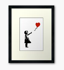 Girl with Balloons Framed Print