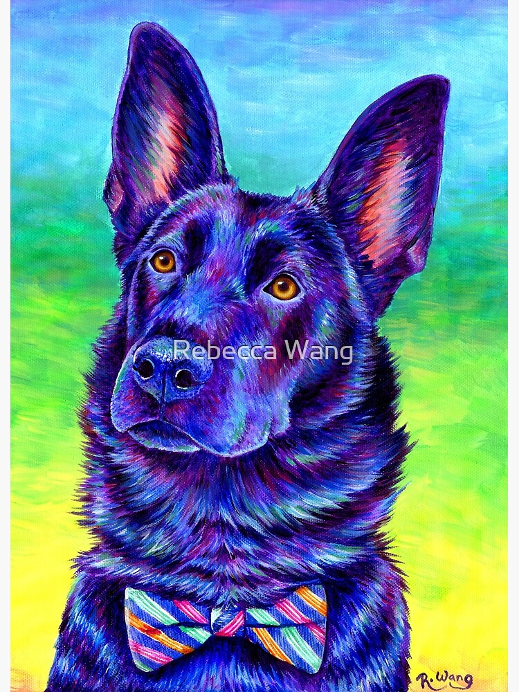 Colorful Black German Shepherd Dog by lioncrusher