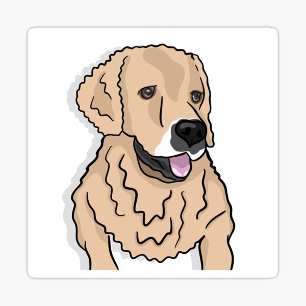 Item preview, Golden Retriever Cartoon Portrait designed and sold by Caitlin Godwin.
