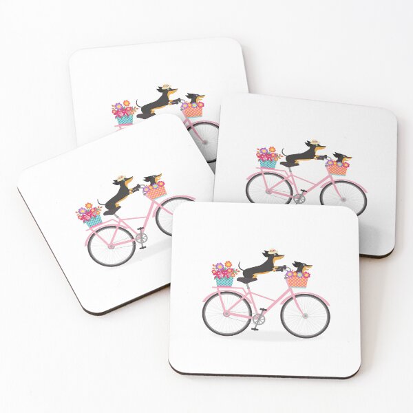 Item preview, Dachshunds On A Bicycle designed and sold by WildHoneyDesign.