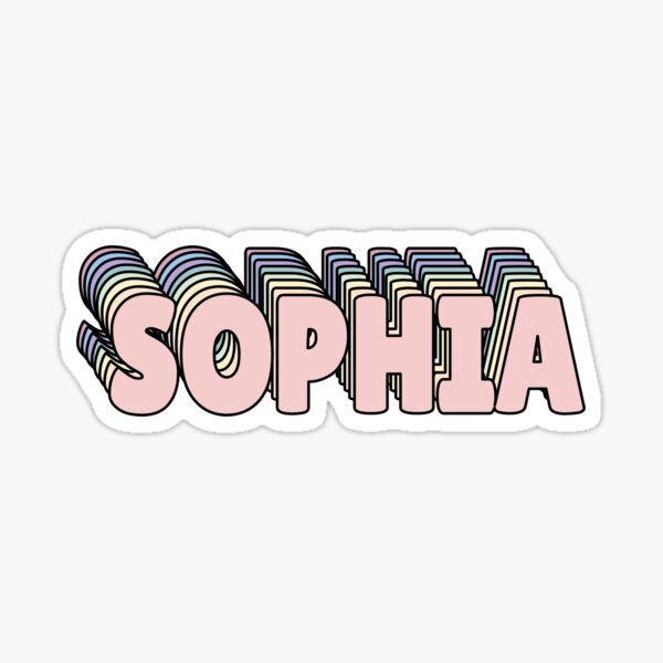 Sophia Name Stickers Redbubble