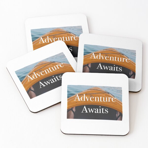 Item preview, Adventure Awaits Yellow Kayak designed and sold by 21afluck.