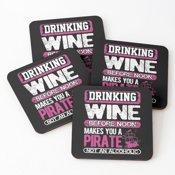 Item preview, Funny Drinking Wine Before Noon Makes You a Pirate designed and sold by christianadams.