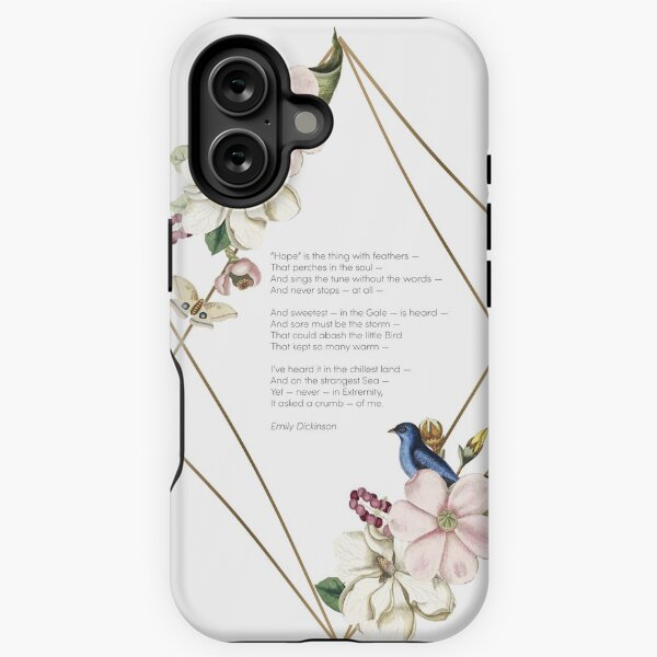 Item preview, Hope Is The Thing With Feathers - Geometric Floral Emily Dickinson Print designed and sold by RecklessRosey.