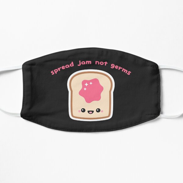Kawaii Toast with Jam Flat Mask