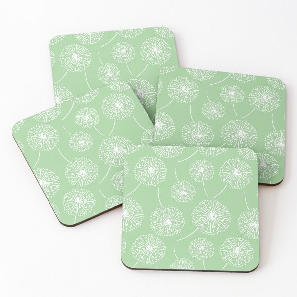 Item preview, Dandelion clocks on green designed and sold by LittleBettyMakes.