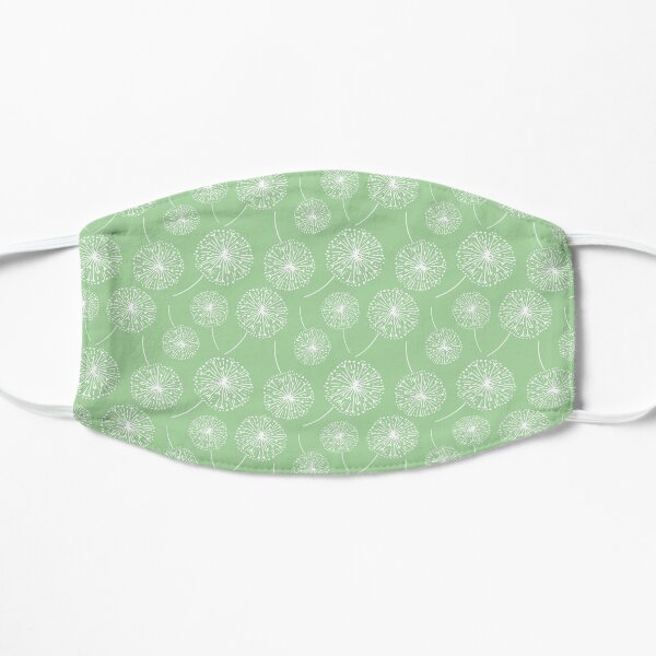 Dandelion clocks on green Mask