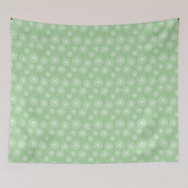 Item preview, Dandelion clocks on green designed and sold by LittleBettyMakes.