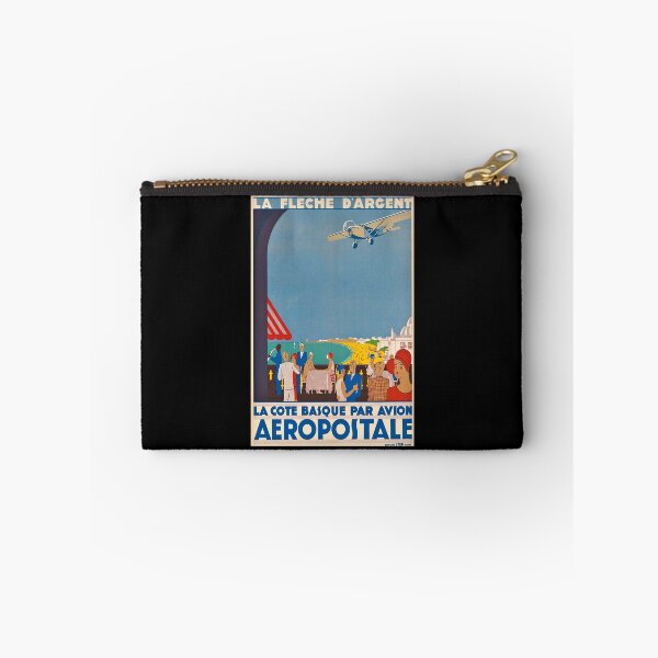 Artikelvorschau, Cote Basque par Avion vintage travel poster entworfen und verkauft von stickart-marek.