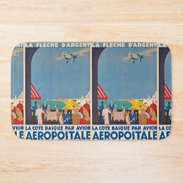 Item preview, Cote Basque par Avion vintage travel poster designed and sold by stickart-marek.