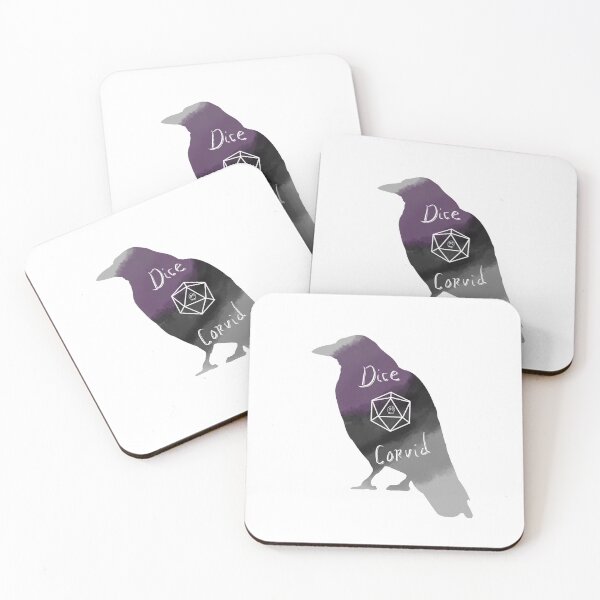 Item preview, Ace Pride Dice Raven designed and sold by CatiedidGallery.