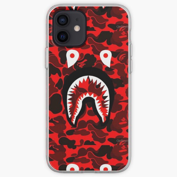 CAMO BAPE RED SHARK iPhone Soft Case