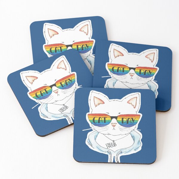 Item preview, Cat Day - Free and Proud - Blue back designed and sold by crismk.