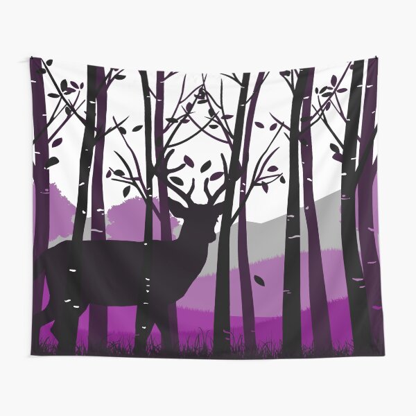 Item preview, Ace Pride Deer and Woods Silhouette designed and sold by Vernen Ink.