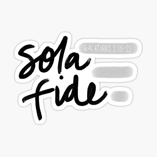 Vista previa del artículo con la obra «Sola Fide (5 Solas)», diseñado y vendido por heyvictyhey.