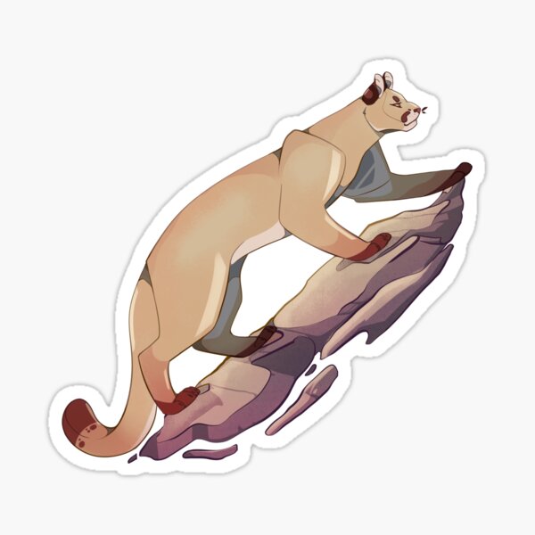 Mountain Lion Climbing Sticker
