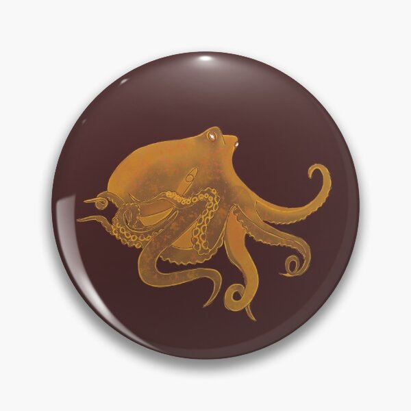 Item preview, Gold pattern Octopus designed and sold by Mursah.