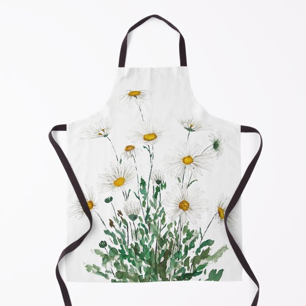 Item preview, hand painted white Margaret daisy watercolor designed and sold by ColorandColor.