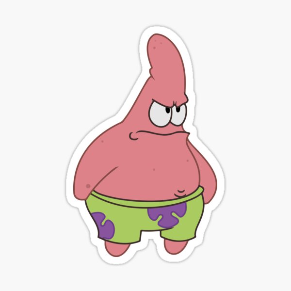Sticker patrick Spongebob Scared