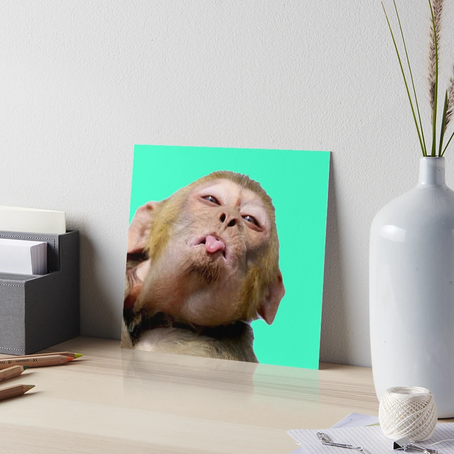 Meme Monkey Art Board Prints for Sale