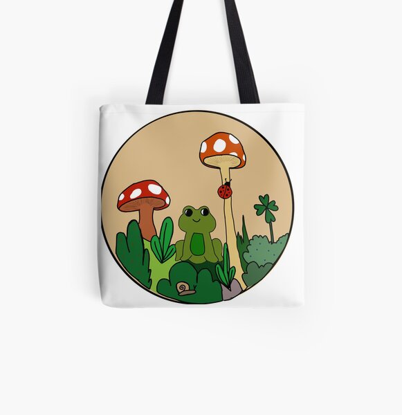 Buy Snails & Mushrooms Market Tote Bag - Canvas Shopping Bag