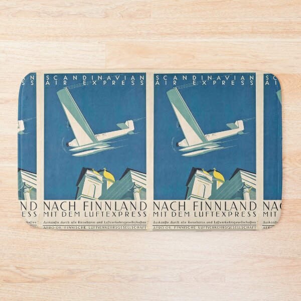 Item preview, Nach Finnland mit dem Luftexpress vintage travel poster designed and sold by stickart-marek.