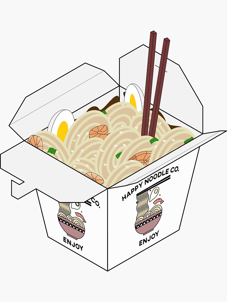 Thumbnail 3 of 3, Sticker, Shrimp Stir Fry Takeout designed and sold by JTatum95.