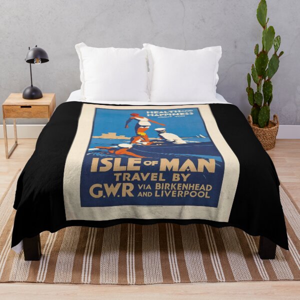 Artikelvorschau, Isle of Man vintage travel poster entworfen und verkauft von stickart-marek.