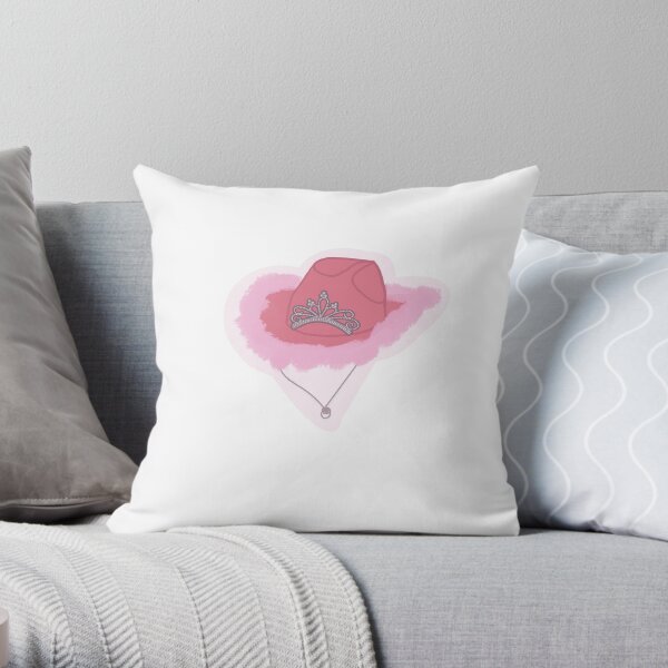 Cowboy Hat with Tiara! Throw Pillow