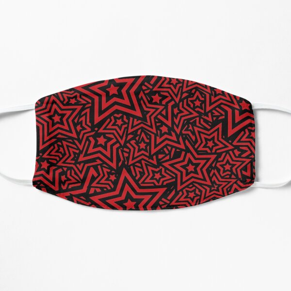 Star Pattern Persona 5 Red & Black Flat Mask