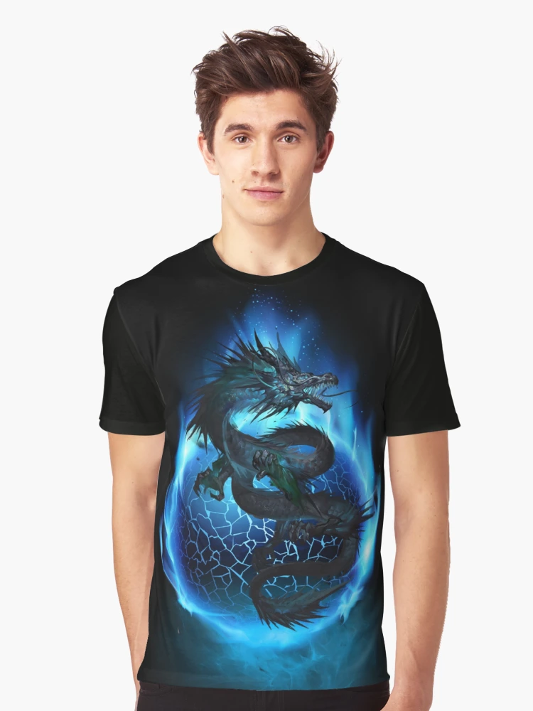 ★人気★【SATUR】★Blue Dragon Balloon Graphic T-Shir.t★ ☆人気☆【SATUR】☆Blue Dragon Balloon Graphic T-Shir.t