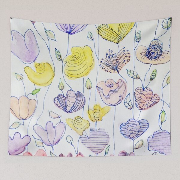 Item preview, watercolor flower pattern designed and sold by cgmm2007.