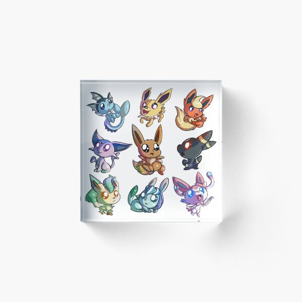 Cute Eeveelutions Acrylic Block