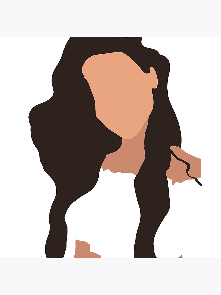 "Outline of girl" Poster by YushiPatel | Redbubble