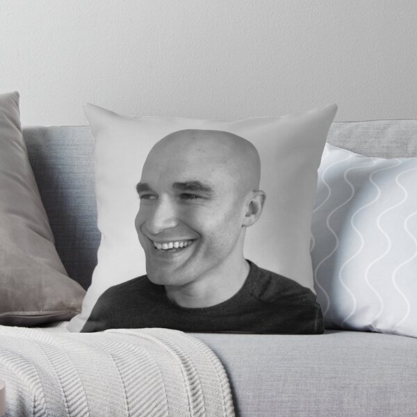 Zachary Phillips Black & White Face Throw Pillow