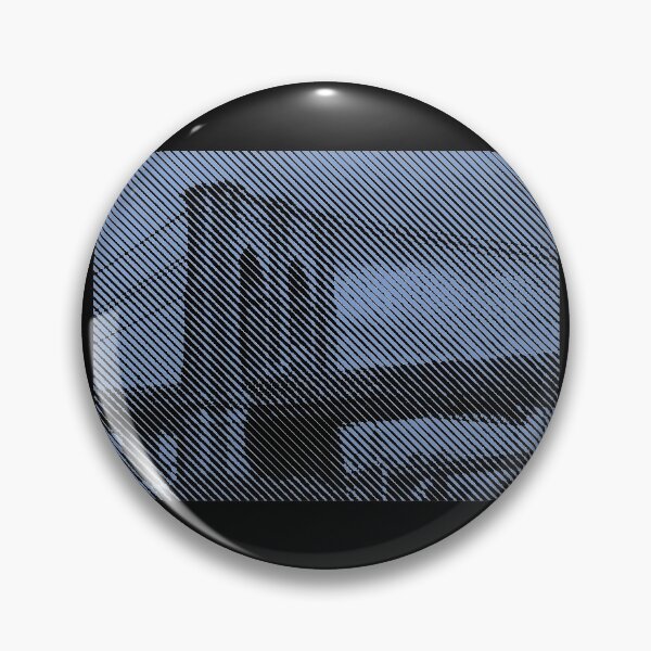 Item preview, Blue Line Image of Brooklyn Bridge   designed and sold by pelagio.