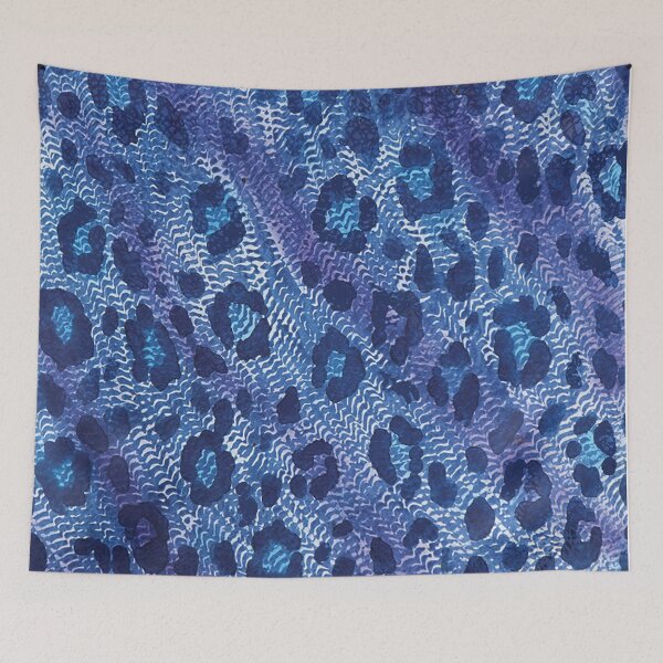 Item preview, Indigo Textured Leopard Skin designed and sold by Leslie Rogers Todder.