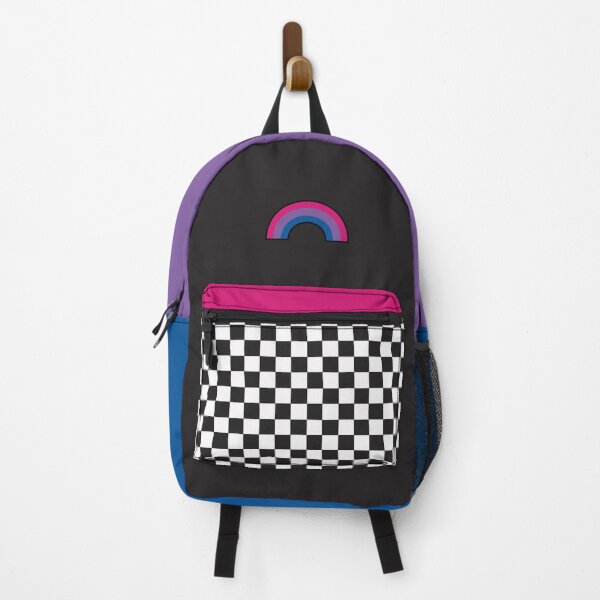Item preview, Bisexual Pride Rainbow Checkers Black designed and sold by AfterJune.