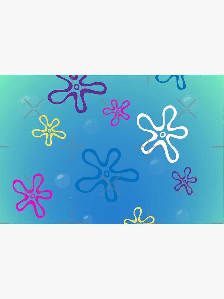 Thumbnail 6 of 6, Bath Mat, Ocean Flowers designed and sold by Makoato.